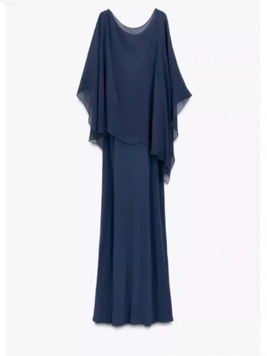 Zara Dresses & Skirts - Zara Navy Blue Layered Maxi Dress